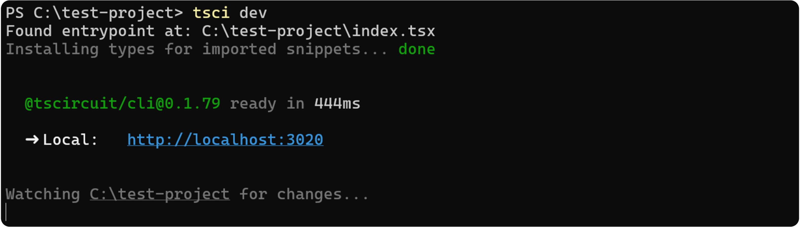 tsci dev result